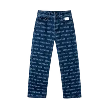 ALLOVER LOGO DENIM PANT STONEWASHED INDIGO