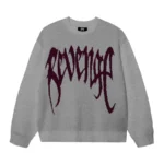 ARCH LOGO KNIT LIGHT GREY/BURGUNDY