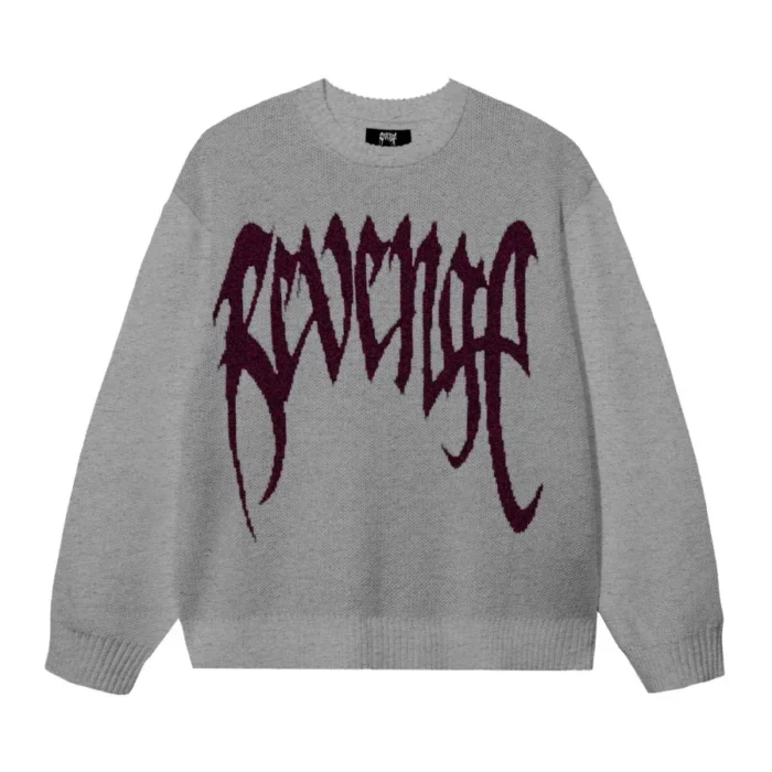ARCH LOGO KNIT LIGHT GREY/BURGUNDY