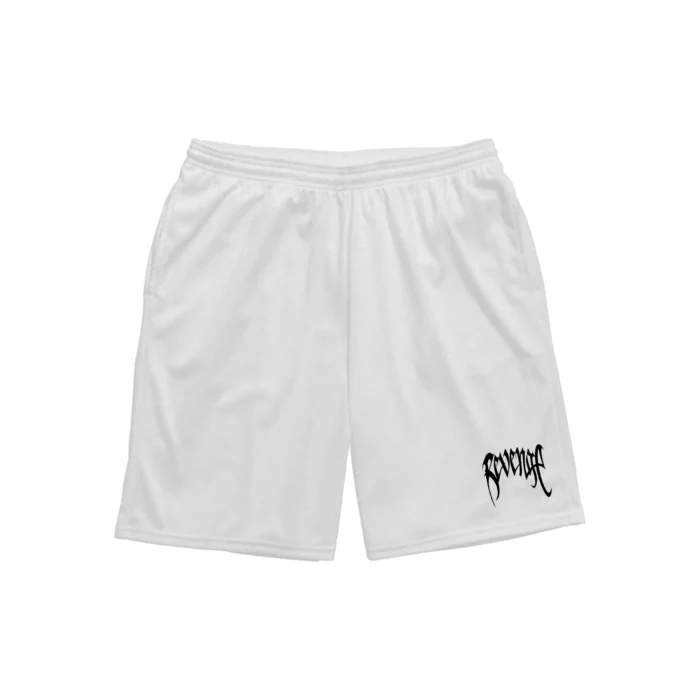 BASIC MESH SHORTS WHITE/BLACK