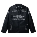 BURNOUT LEATHER JACKET GREY