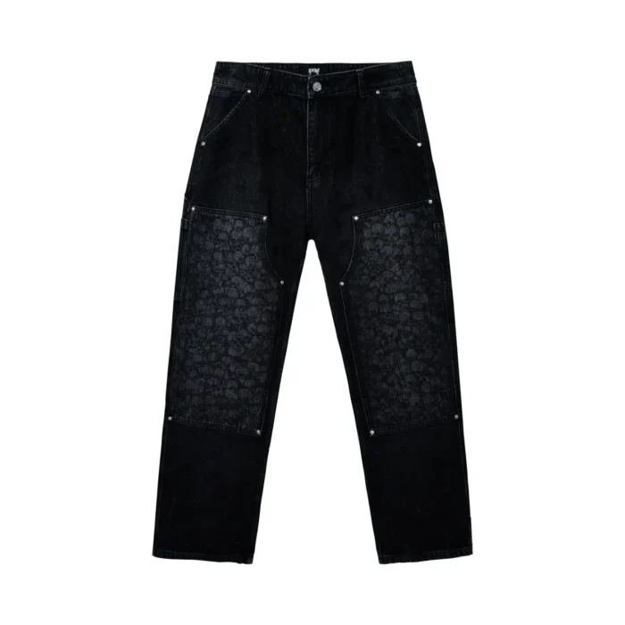 CATACOMBS CARPENTER DENIM PANTS WASHED BLACK