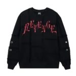PATCHWORK CREWNECK BLACK/RED