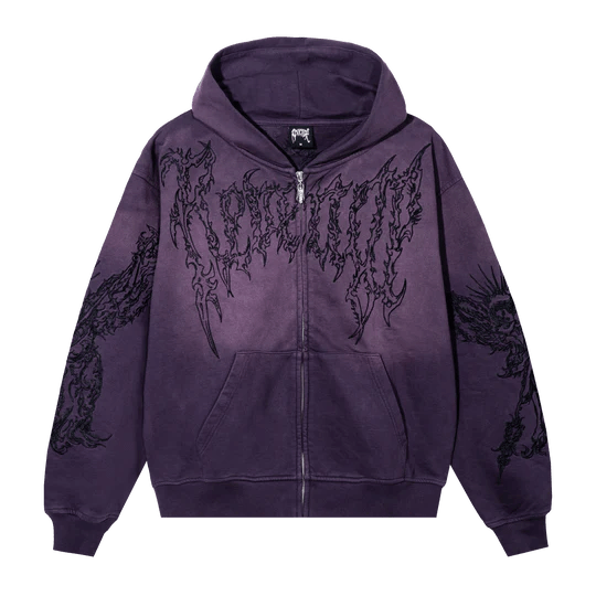RENAISSANCE ZIP WASHED PURPLE/BLACK
