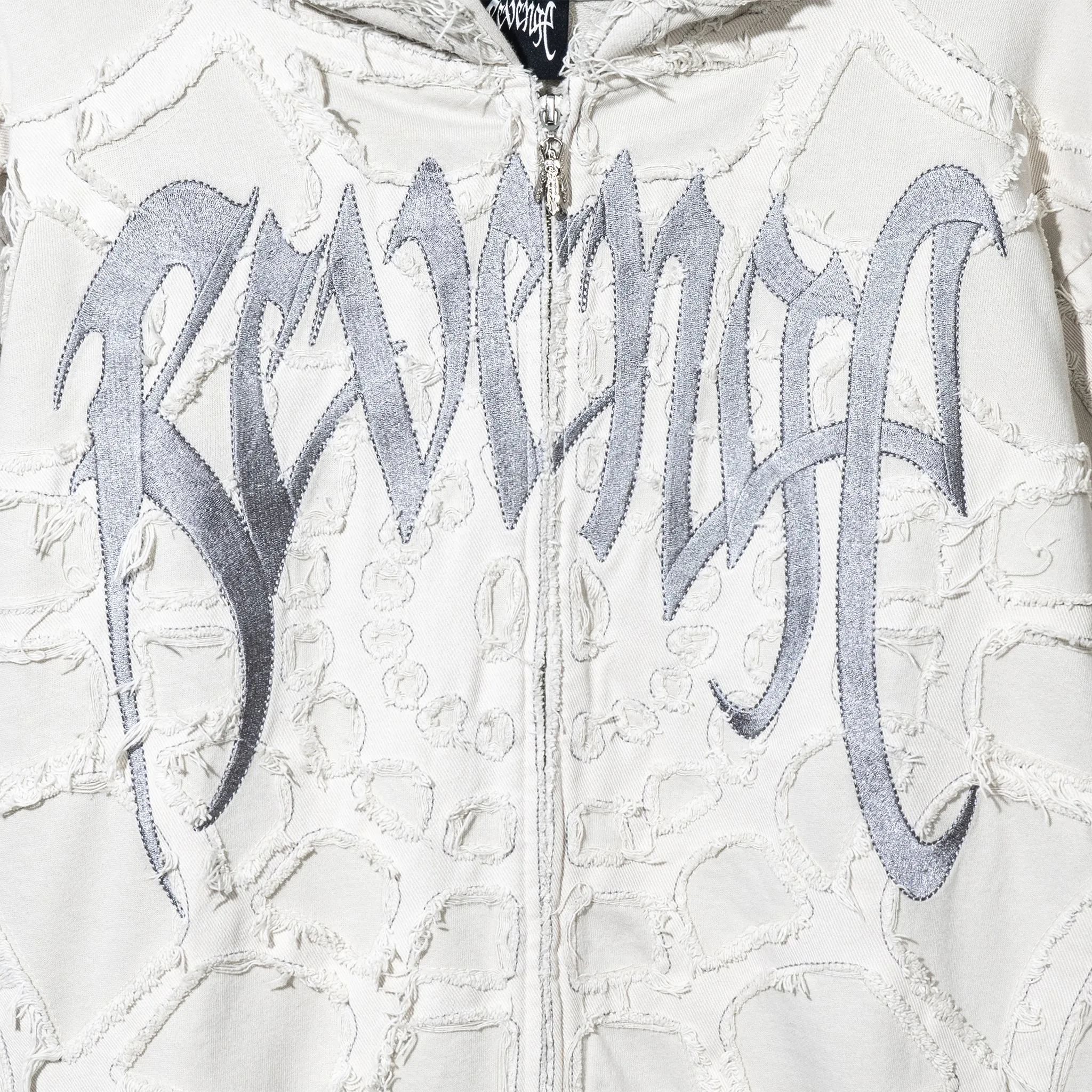 SPIDER WEB ZIP CREAM/SILVER