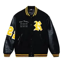 ROTTWEILER VARSITY JACKET BLACK ROTTWEILER VARSITY JACKET BLACK